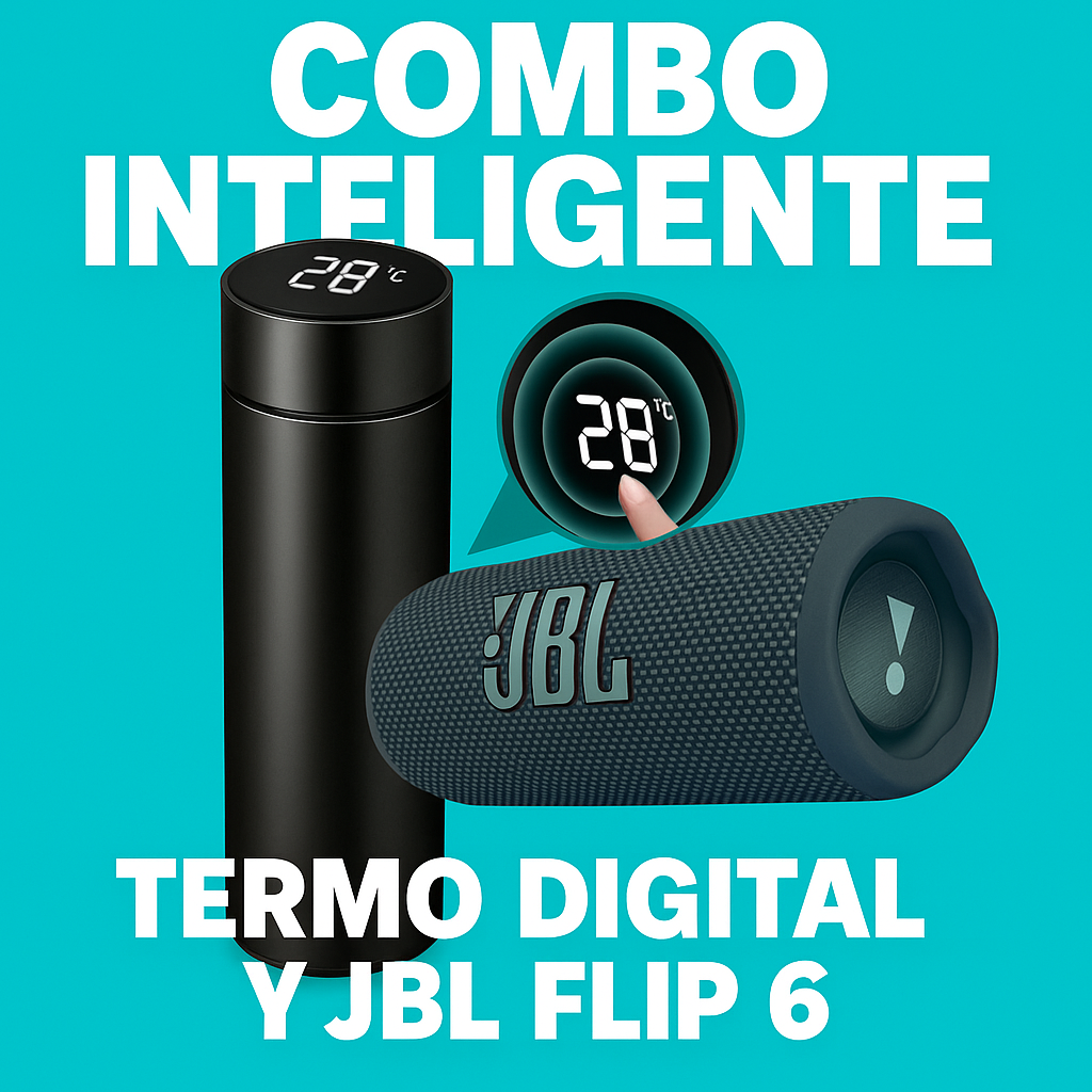 OCTUBRE BLACK🔥 JBL FLIP6 +  GARRAFA TERMO DIGITAL GRATIS